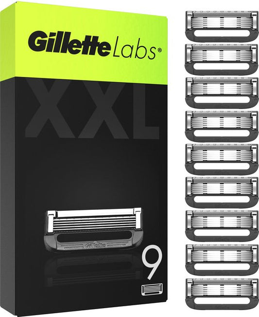 Recharges Gillette pour GilletteLabs - Barre exfoliante et rasoir chauffant - 9 lames 