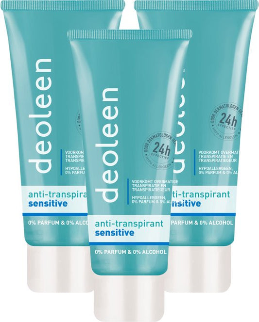 3 x Deoleen déocrème sensitive 50 ml