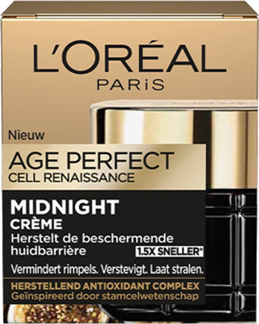 L'Oréal Paris Age Perfect Cell Renaissance Midnight Herstellende Nachtcrème - 50ml