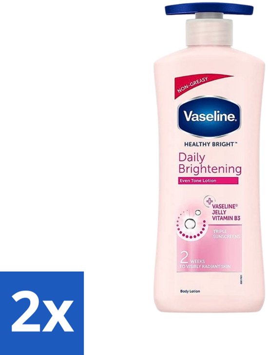 2 x Vaseline - Even Tone - Bodylotion - Daily Brightening - 600 ml