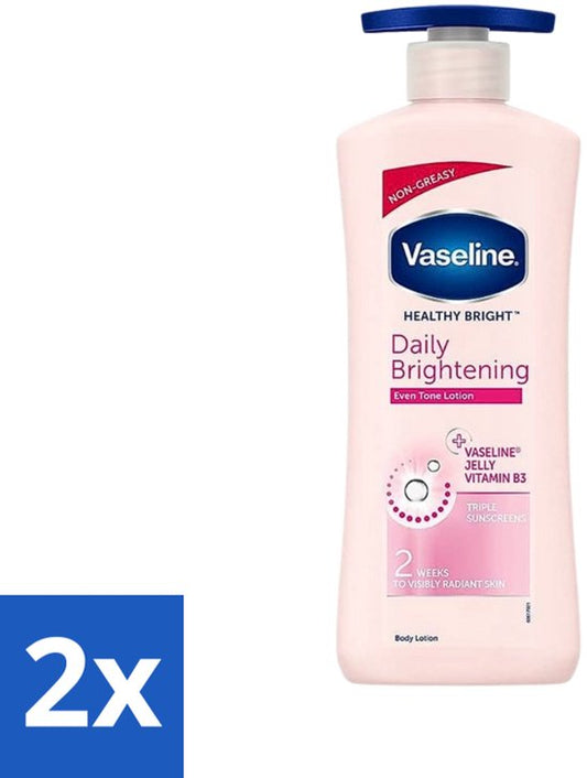 2 x Vaseline - Even Tone - Bodylotion - Daily Brightening - 600 ml