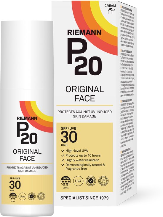 P20 Original Face SPF 30 - Hoogwaardige zonnebrand voor gezicht