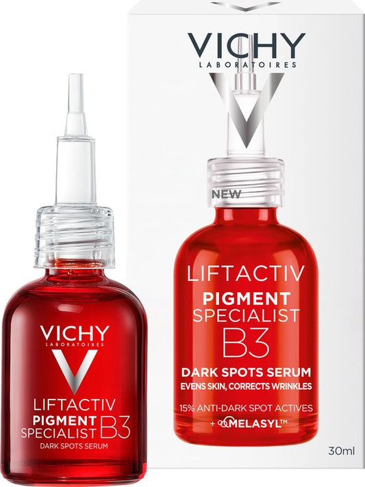 Vichy Liftactiv Pigment Specialist B3 Serum - Helpt pigmentvlekken te verminderen en egaliseert de teint, zelfs op een gevoelige huid - Niacinamide en Glycolzuur - 30ml