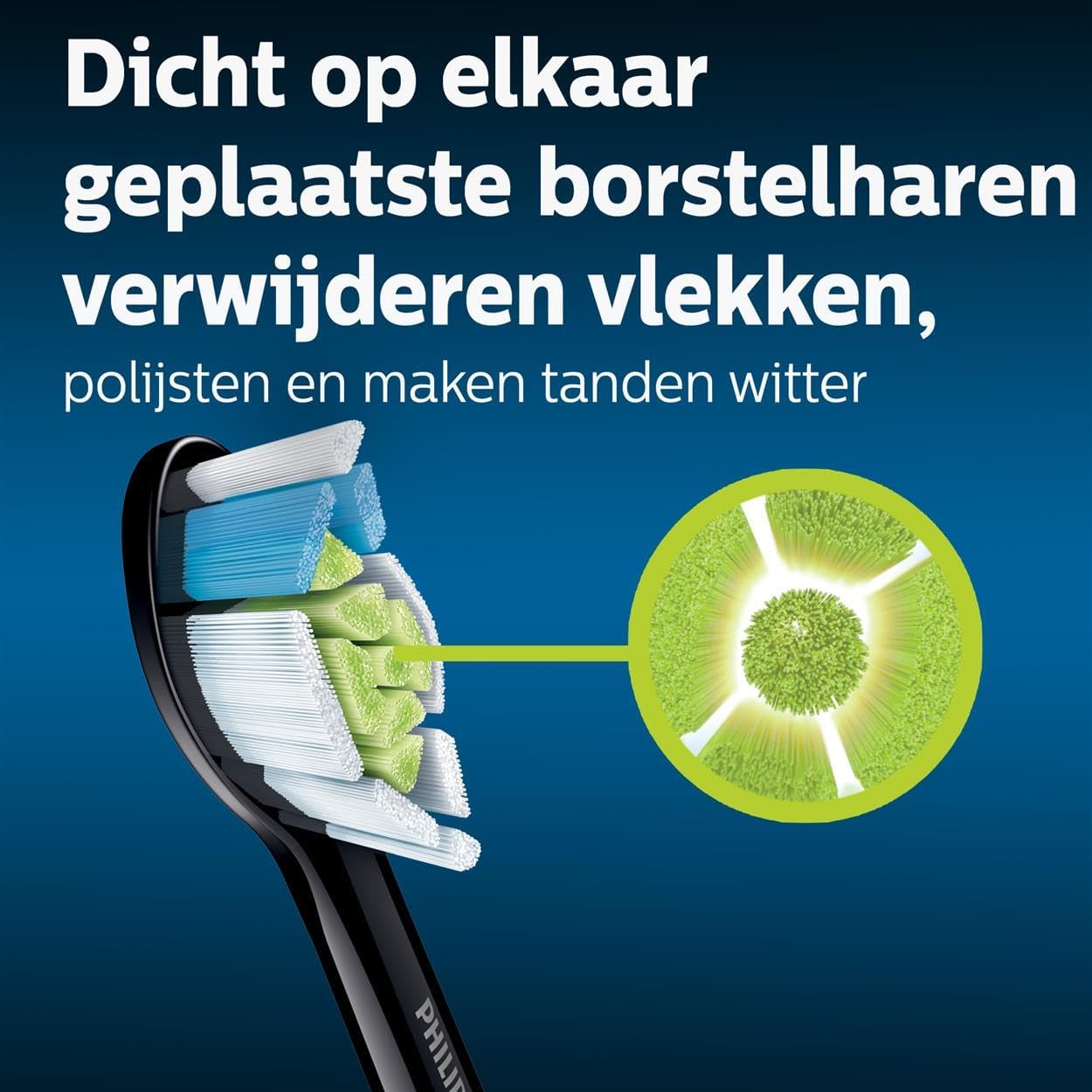 Philips Sonicare W2 Optimal White - 4 Stuks - Zwart