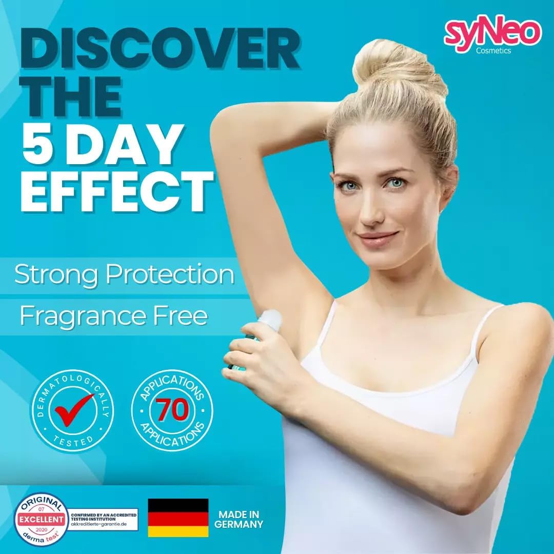 syNeo 5 antitranspirant Roll-On, roller voor vrouwen en mannen, anti zweet deo anti-transpirant deodorant, 1 pakje (1 x 50ml)