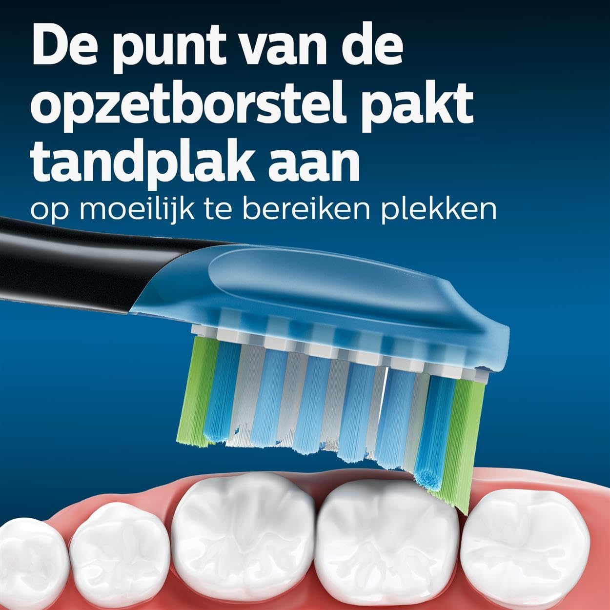 Philips Sonicare Originele standaard sonische C3 Premium Plague Defence -opzetborstels - verpakking van 4 stuks in zwart