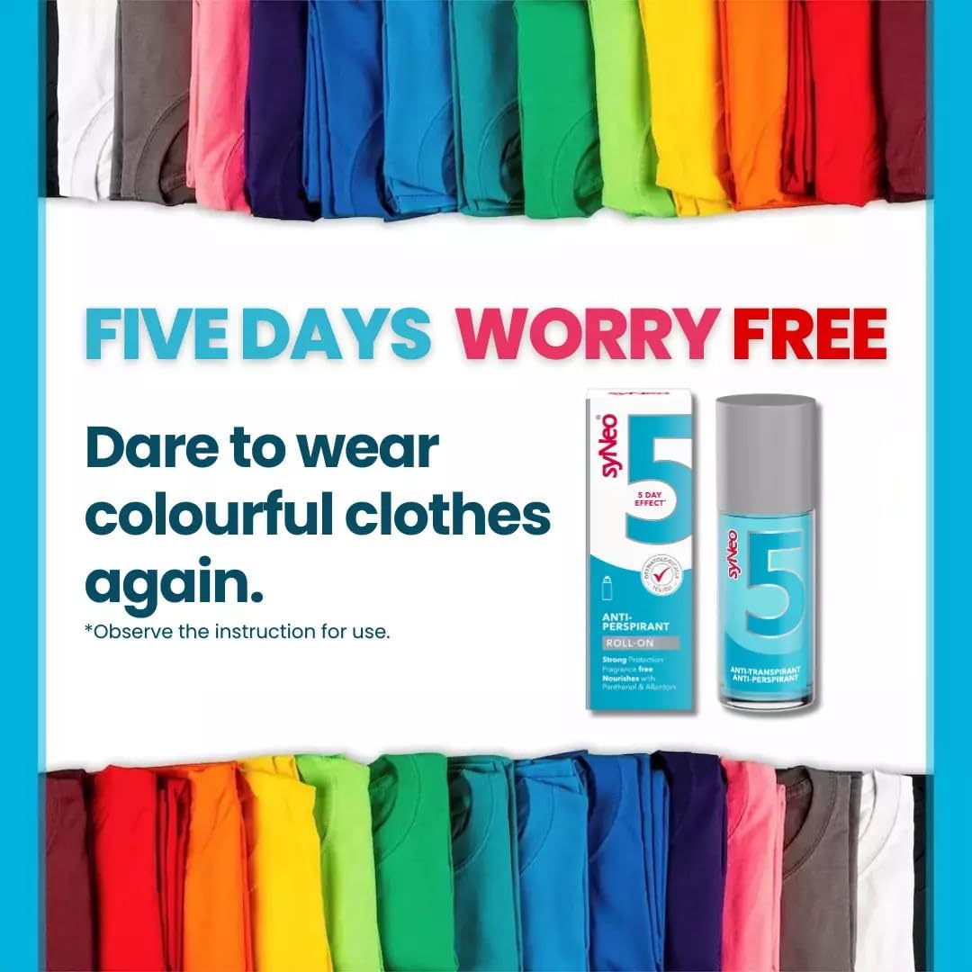 syNeo 5 antitranspirant Roll-On, roller voor vrouwen en mannen, anti zweet deo anti-transpirant deodorant, 1 pakje (1 x 50ml)