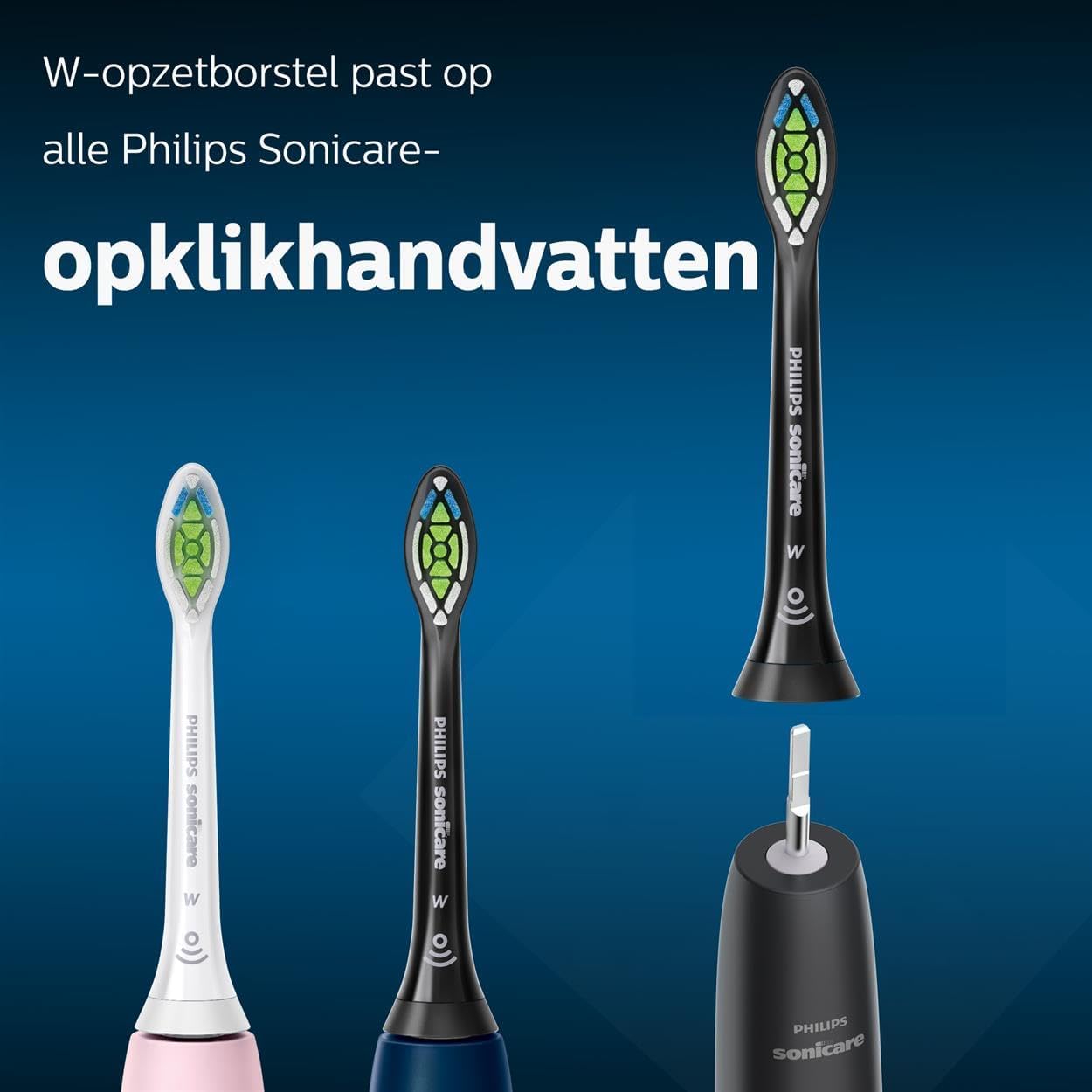 Philips Sonicare W2 Optimal White - 4 Stuks - Zwart