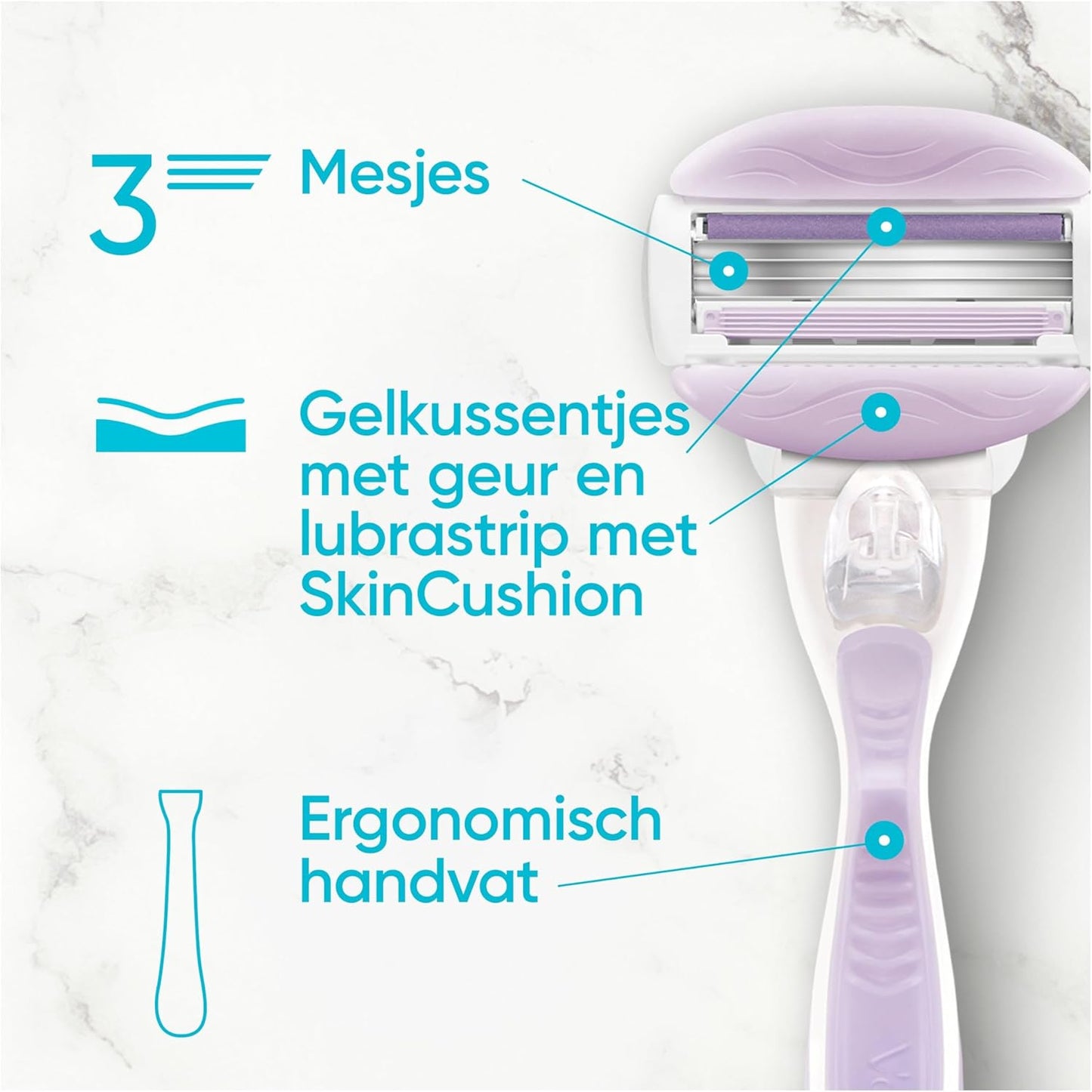 Gillette Venus ComfortGlide For Women Blades Breeze 8 stuks