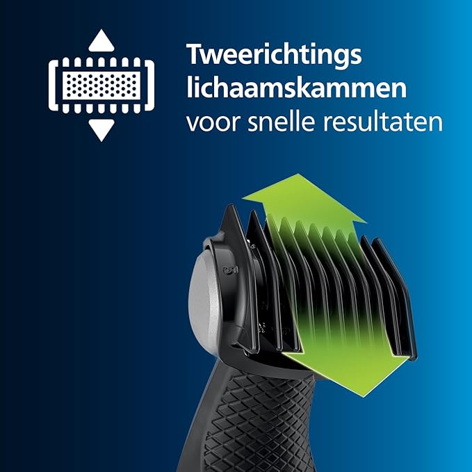 Philips Bodygroom Series 3000 - Geschikt voor Oksel, Borst, Rug, Buik en Schouder - 1 Trimkam - Batterij bijna leeg indicatie