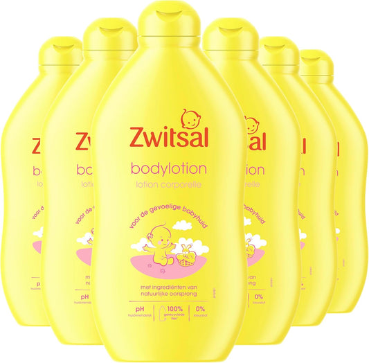 Zwitsal Baby Bodylotion, gevoelige babyhuid - 6 x 400 ml - Voordeelverpakking