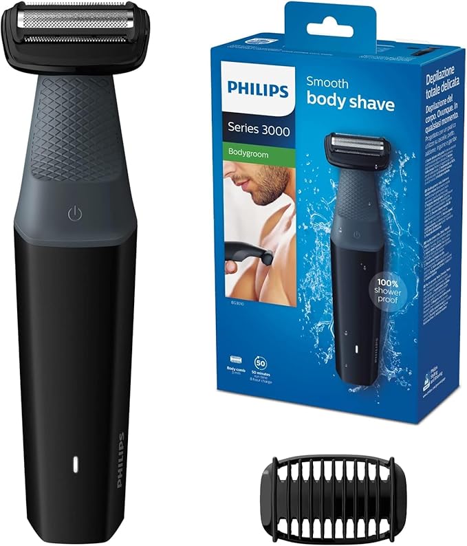 Philips Bodygroom Series 3000 - Geschikt voor Oksel, Borst, Rug, Buik en Schouder - 1 Trimkam - Batterij bijna leeg indicatie