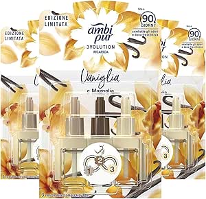 Electric Air Freshener Refills Ambi Pur 3Volution Vanille & Magnolia 20 ml - 3 stuks