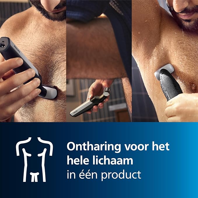 Philips Bodygroom Series 3000 - Geschikt voor Oksel, Borst, Rug, Buik en Schouder - 1 Trimkam - Batterij bijna leeg indicatie