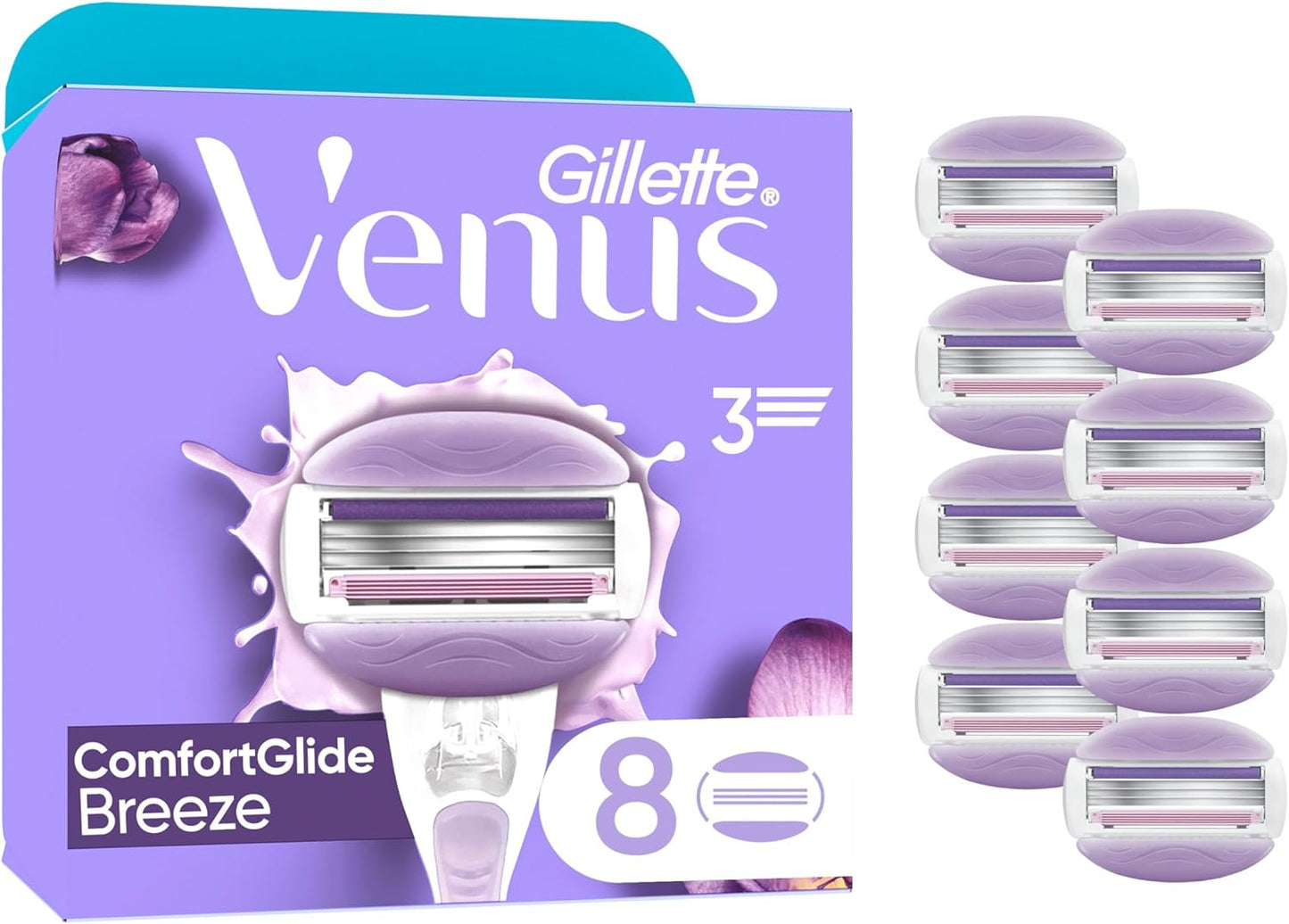 Gillette Venus ComfortGlide For Women Blades Breeze 8 stuks