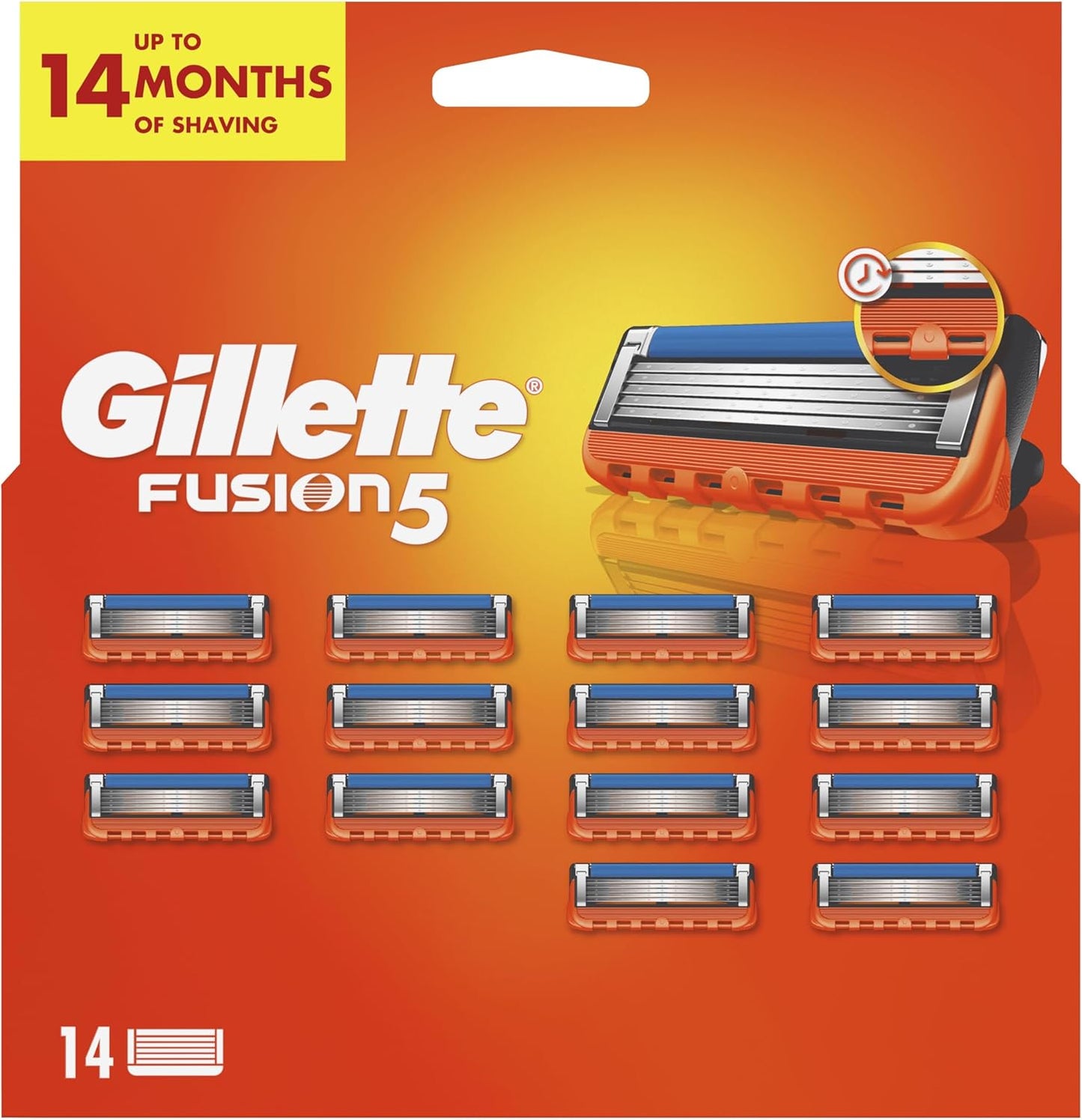 Gillette Fusion5 Scheermesjes Voor Mannen (14 Stukjes)