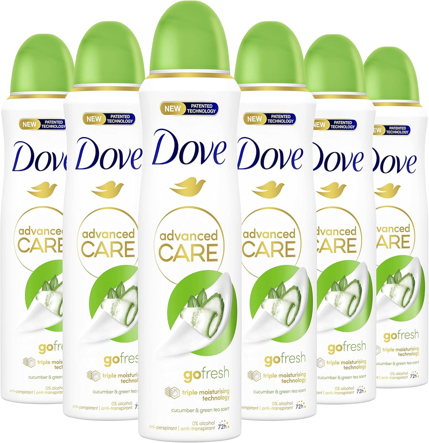 Dove Advanced Care Go Fresh Cucumber & Green Tea  6 x150 ml