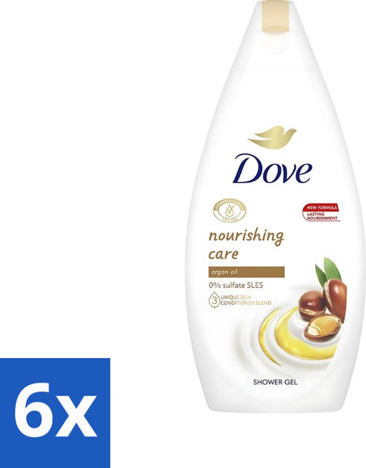 6 x Dove Douchegel - Shower Nourishing Oil & Care - Hydraterend en verzorgend - 400 ml