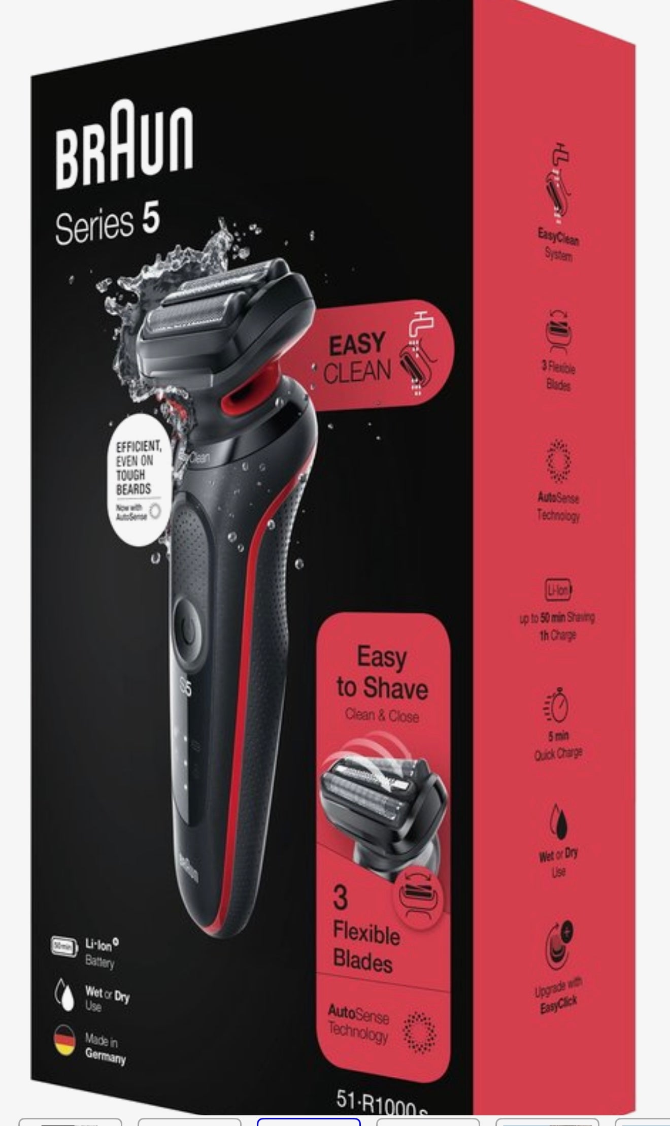 Braun Series 5 Elektrisch Scheerapparaat Mannen Rood