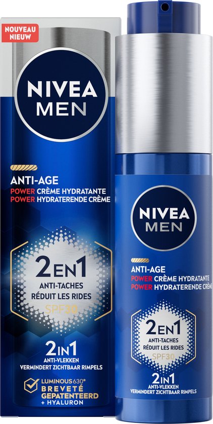 3x NIVEA MEN Anti-Age 2in1 Power Hydraterende Crème Gezicht - SPF 30