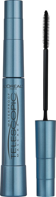 Mascara télescopique waterproof L'Oréal Paris - Mascara allongeant pour des cils visiblement plus longs - Volume sans paquets - Noir - 8 ml