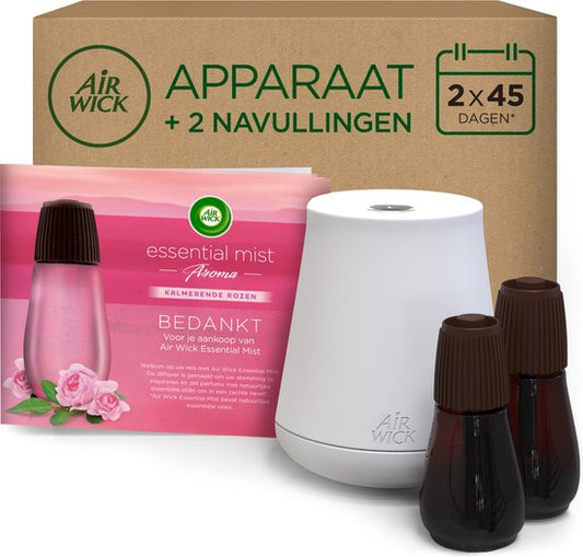 3x Air Wick Essential Mist Navulling Jasmijn & Pioen 20 ml