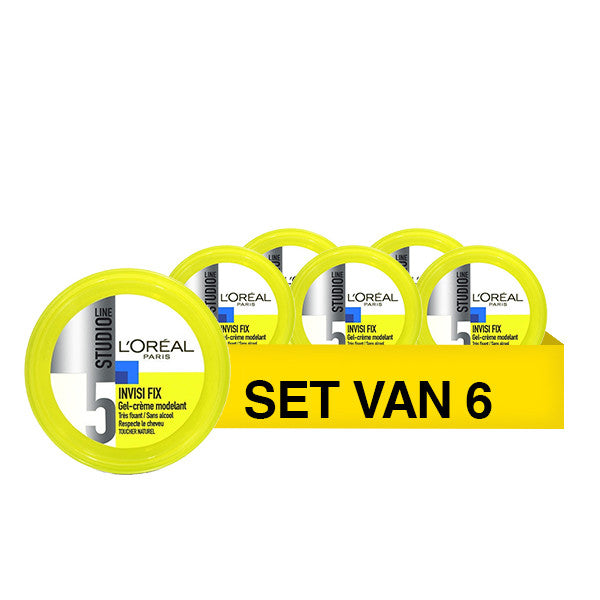 L'Oréal Paris Studio Line Invisi Fix Crème gel - 6 x 150 ml voordeelverpakking