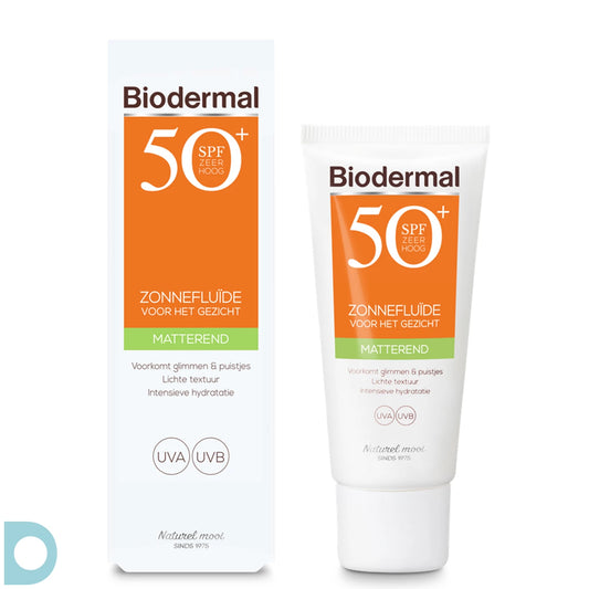 Fluide Solaire Visage Biodermal Matifiant SPF50+ 40 ml 