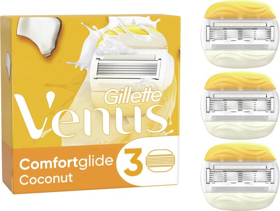 Gillette Venus Comfortglide Coconut Scheermesjes Voor Vrouwen  3 Navulmesjes
