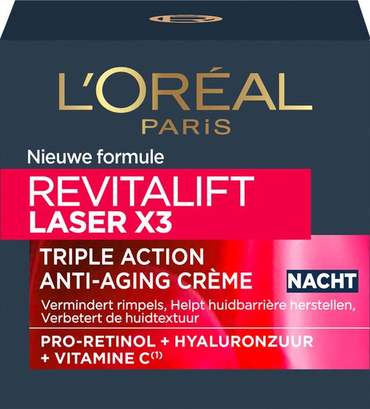 Crème de nuit anti-rides Revitalift Laser X3 de L'Oréal Paris - 50 ml 