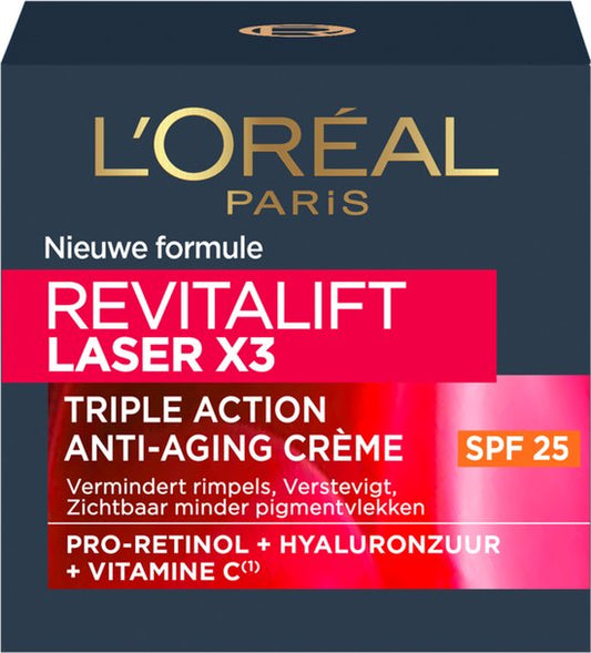Crème de jour L'Oréal Paris Revitalift Laser X3 SPF25 - 50 ml 