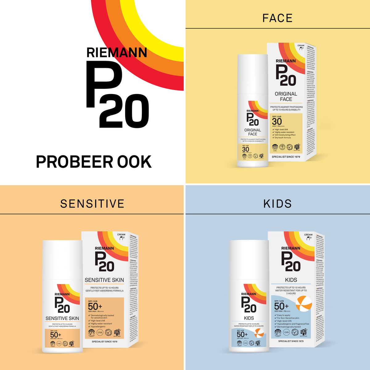 P20 Original SPF 50+ - Zonnebrand Spray - factor 50+ - 175 ml