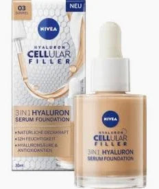 NIVEA Cellular Filler 3-in-1 hyaluronserum foundation donker 03 - 30 ml
