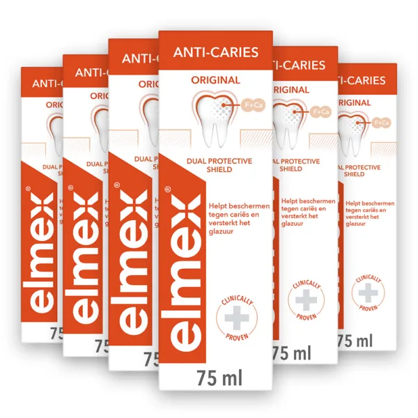 Elmex Anti Caries Tandpasta 6 x 75ml - Orginal