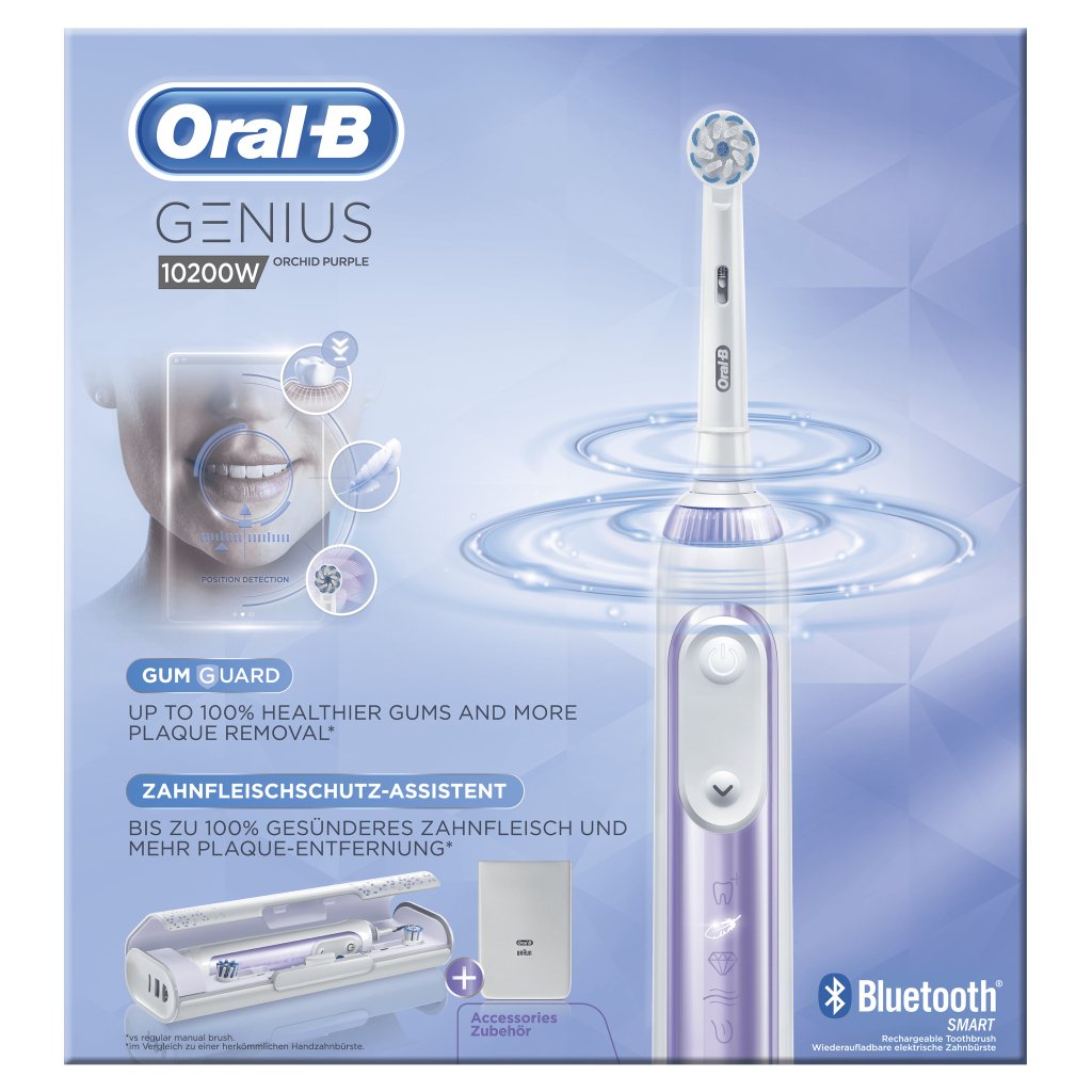 Oral-B Genius 10200W Orchid Elektrische Tandenborstel Paars/Wit – Drogisterij