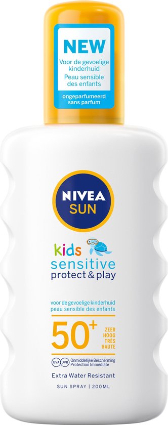 Ambient Geliefde oogopslag NIVEA SUN Kids Sensitive Protect & Play Zonnespray SPF 50+ – 200 ml – FH  Drogisterij