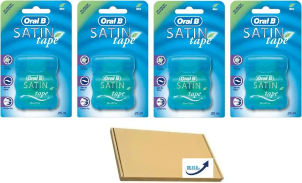 Oral B - Satin Tape Mint - Dental Floss 25 M - 4 stuks