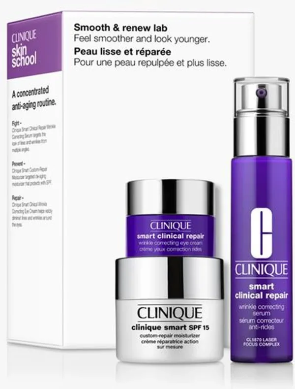 Clinique Smart Clinical Repair™ Wrinkle Correcting Serum Set 3 Pcs Serum 30 ml + creme 15 ml + oog creme 5 ml