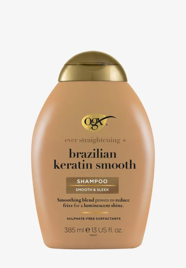 OGX EVER STRAIGHT BRAZILIAN KERATIN THERAPY SHAMPOO 385ml-3 Stuks