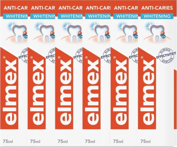 Elmex Anti-Cariës Gentle White Tandpasta 75ml - 6 stuks 75ml