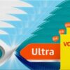 Corega Ultra Kleefcrème voor de gebitsprothese voor sterke hechting de hele dag lang, 6 x 70 g